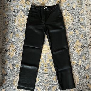 Aritzia Wilfred Faux Leather Women's Black Pants- Sz 10